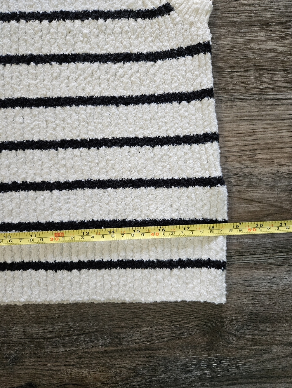 Madewell Bouclé-Knit Black &‎ White Stripe Sweater Tank - Picture 3 of 9